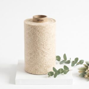 Intissé floral — Rouleau 50 cm (naturel)