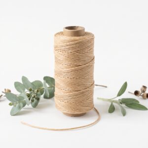 Cordon coton ciré 2 mm — Bobine 50 m