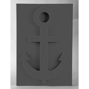 Ancre marine en mousse florale noire OASIS 80x55 cm pour compositions florales thème nautique fleuriste