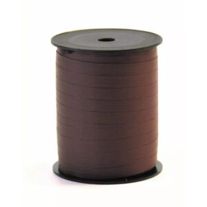 Bobine de bolduc mat chocolat 10mm pour compositions florales et emballages