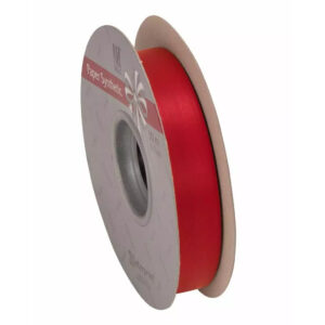 Bolduc mat rouge 19mm BOLIS pour fleuriste, ruban décoratif pour compositions florales et emballages