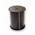 Bolduc satiné noir 7mm pour art floral et décoration de bouquets fleuriste