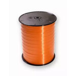 Bolduc satiné orange 7mm pour décoration florale et emballage professionnel fleuriste