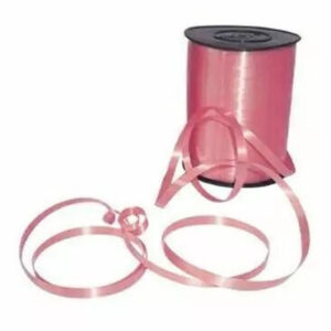 Bolduc satiné rose clair 7mm de largeur sur bobine de 500m pour fleuriste