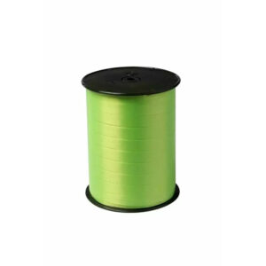 Bolduc satiné vert anis 7mm en bobine de 500 mètres pour fleuristes et créations florales
