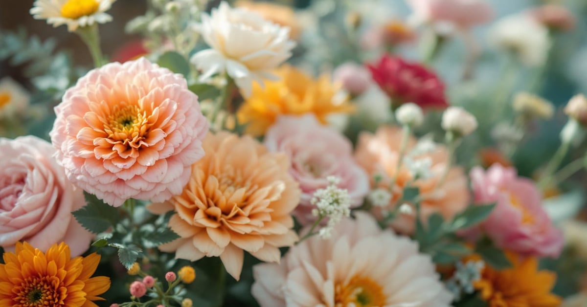 Bouquet champêtre naturel aux fleurs sauvages et herbes folles, composition désordonnée et poétique