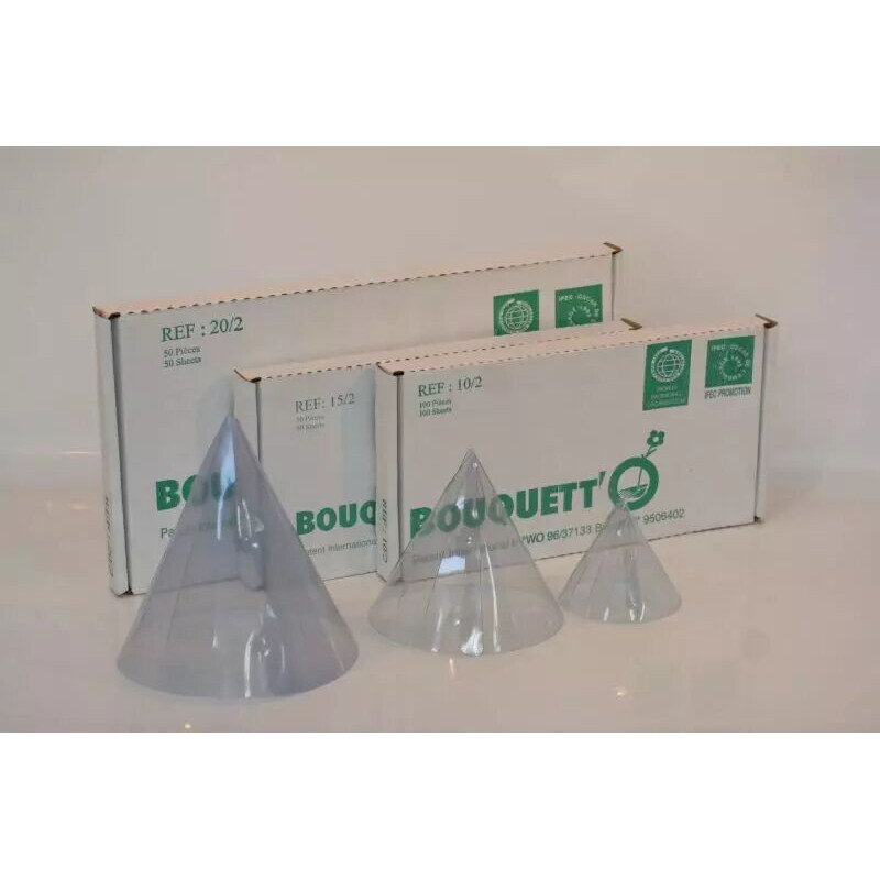 Emballage floral Bouquett'O 12/2 avec réserve d'eau pour compositions florales professionnelles