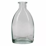 Bouteille verre transparent Brno forme élancée pour compositions florales fleuristes