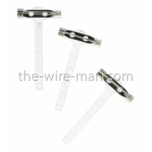 Boutonnières broche clip transparentes 5 cm avec système de fixation pour compositions florales de mariage