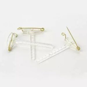 Clips transparents OASIS 5 cm pour fixation de boutonnières florales sur vêtements lors de mariages et cérémonies