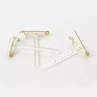 Clips transparents OASIS 5 cm pour fixation de boutonnières florales sur vêtements lors de mariages et cérémonies