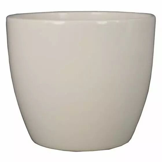 Cache-pot boule en céramique coloris crème diamètre 7,5 cm pour compositions florales professionnelles