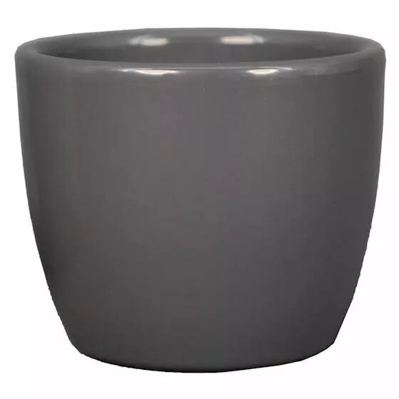 Cache-pot boule en céramique grise diamètre 7,5 cm hauteur 6 cm pour compositions florales professionnelles