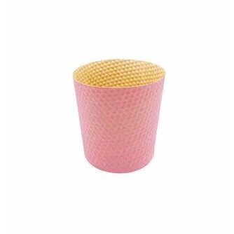 Cache-pot carton rose Euréka Honey 12,5 cm pour compositions florales fleuristes et Saint-Valentin