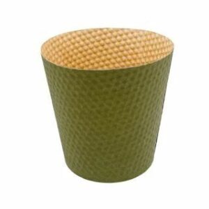 Cache pot en carton vert kaki CLAYRTON'S diamètre 12,5 cm pour compositions florales fleuriste