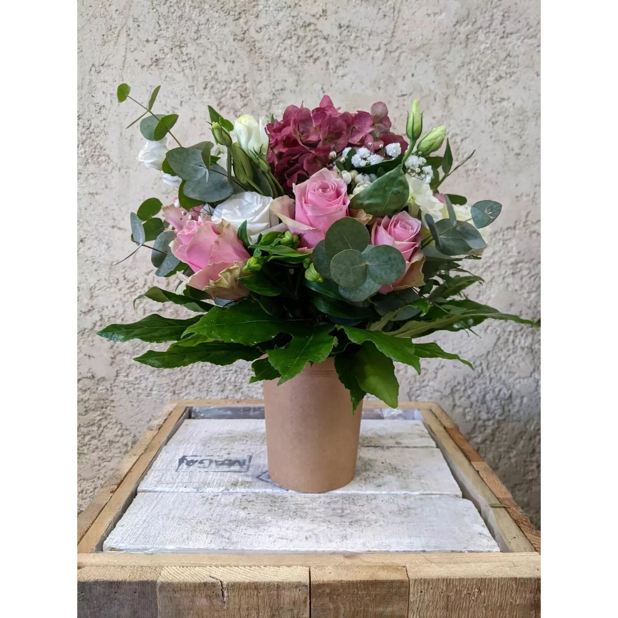 Cache-pot carton Flowercup naturel Ø10,5 cm pour fleuristes, vue 3