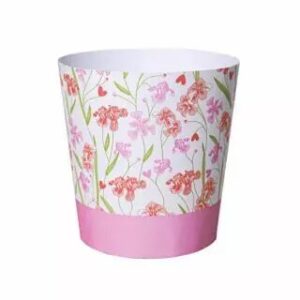 Cache-pot carton rose Mummy 12,5 cm avec plastique biosourcé pour compositions florales professionnelles