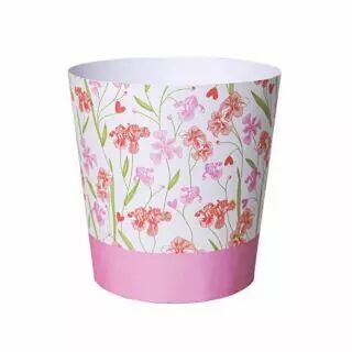 Cache-pot carton rose Mummy 12,5 cm avec plastique biosourcé pour compositions florales professionnelles