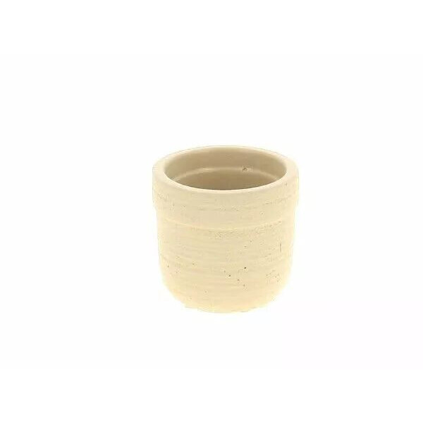 Cache-pot en céramique beige D7 H7 cm pour compositions florales professionnelles