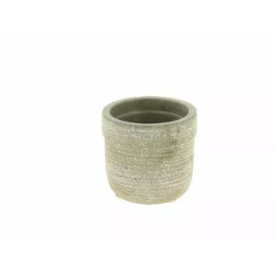 Cache-pot céramique gris 7 cm pour compositions florales professionnelles et décoration florale