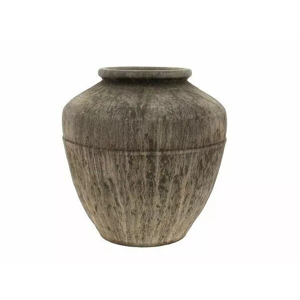 Cache-pot rond en céramique marron diamètre 29 cm pour compositions florales professionnelles