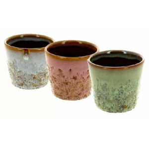 Cache-pot rond en céramique coloré 6,5 cm assortiment pour compositions florales professionnelles