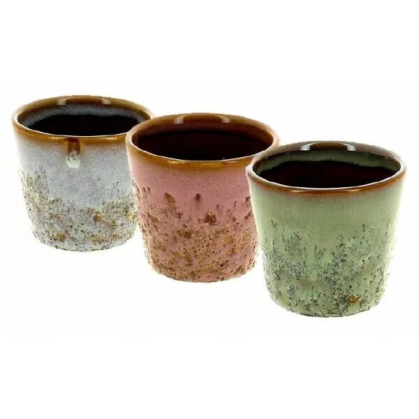 Cache-pot rond en céramique coloré 6,5 cm assortiment pour compositions florales professionnelles