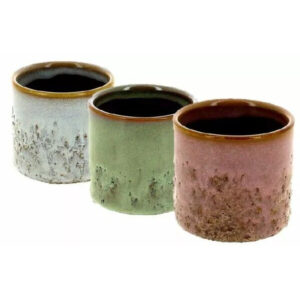 Cache-pot rond en céramique coloré de 6,5 cm pour compositions florales fleuriste