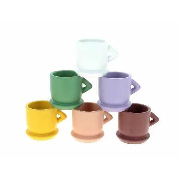 Cache-pot rond en céramique coloré D6,5cm H5,5cm pour fleuriste et compositions florales