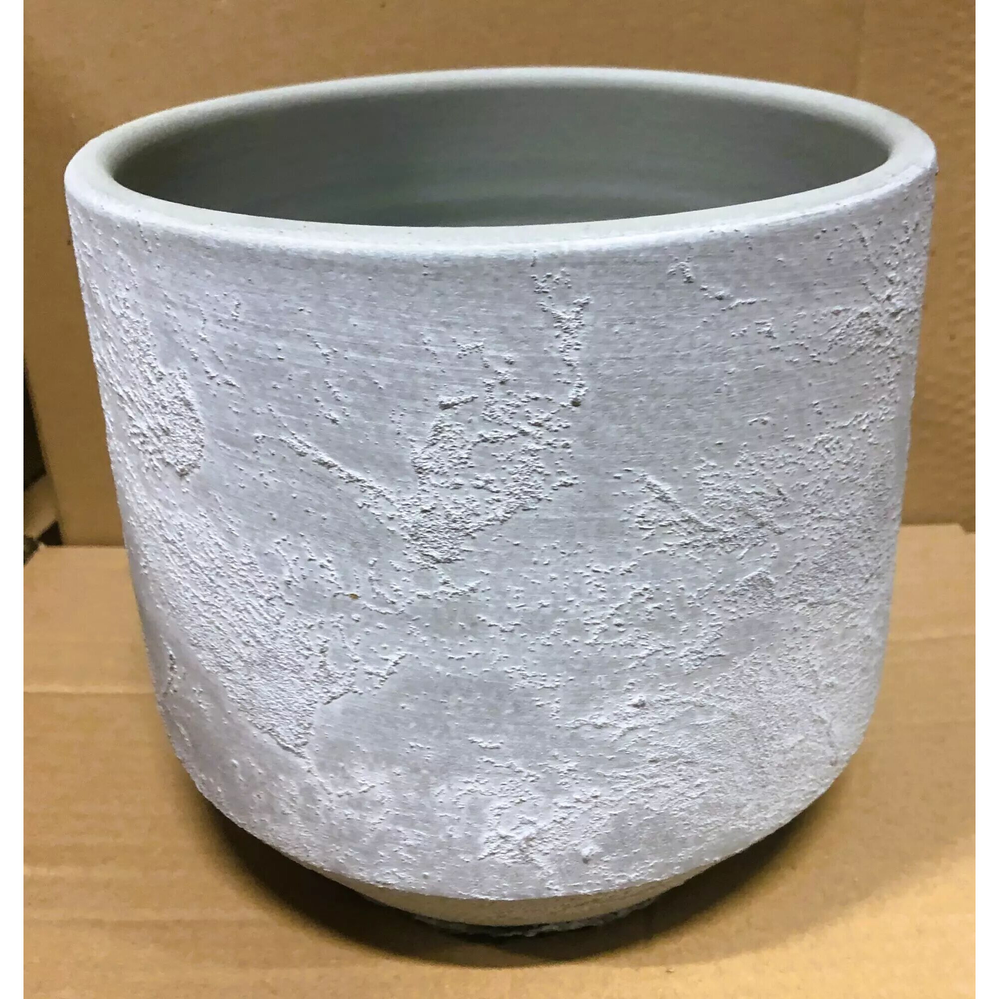 Cache-pot céramique rond Vénus gris foncé 17 cm diamètre 18 cm hauteur pour fleuristes et compositions florales