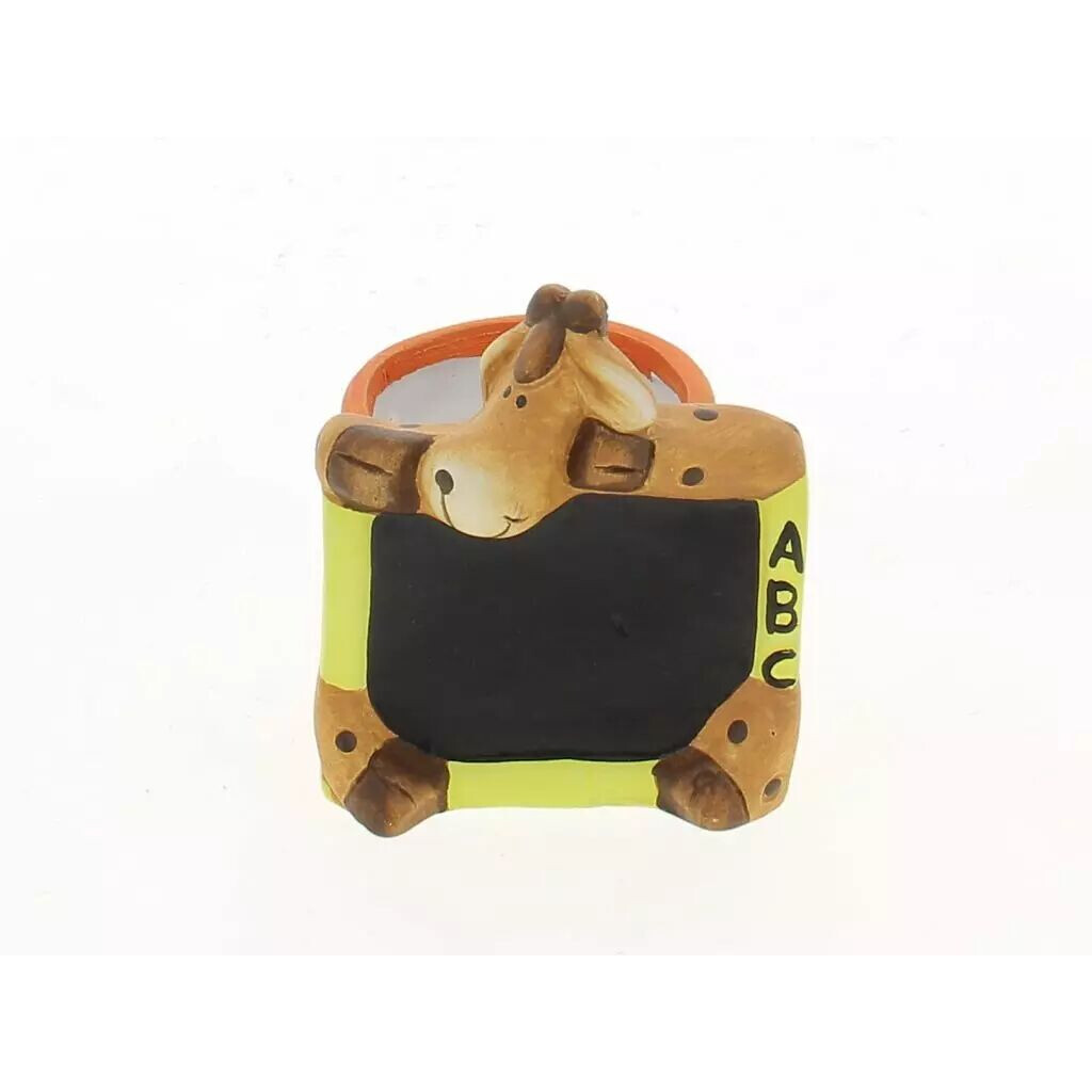 Cache pot céramique avec tête de girafe décorative 6 cm pour compositions florales et décoration florale professionnelle