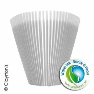 Cache-pot manchette blanc plissé 12 cm CLAYRTON'S pour fleuriste et composition florale