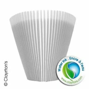 Cache-pot manchette blanc plissé 12 cm pour fleuriste et composition florale