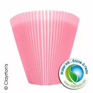 Cache-pot manchette rose plissé 12 cm pour décoration florale de mariage et événements