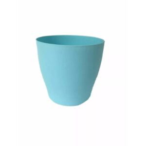 Cache-pot rond en plastique bleu pastel BEREL diamètre 11,5 cm hauteur 12 cm pour fleuriste et compositions florales