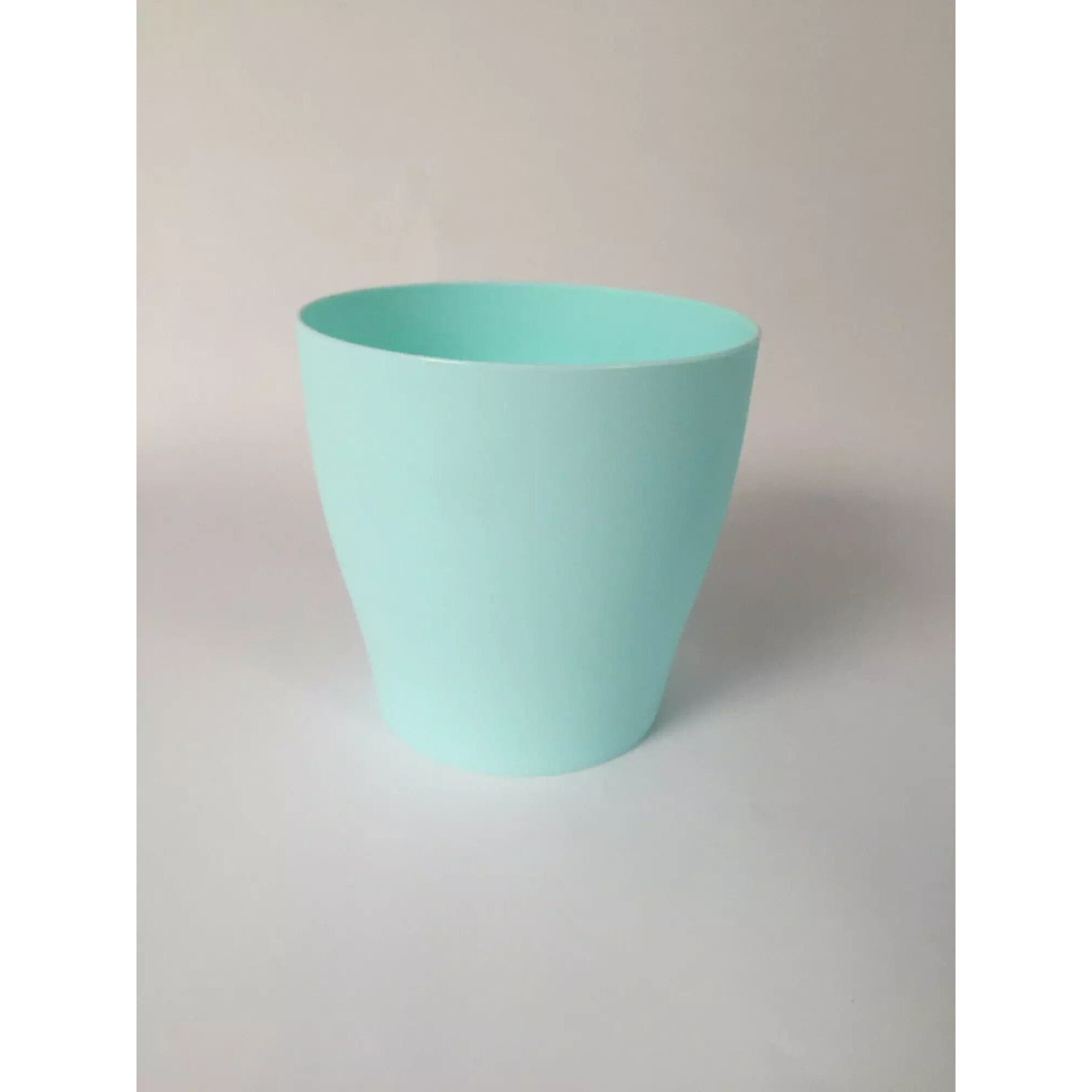 Cache-pot plastique rond vert pastel pour fleuriste et compositions florales