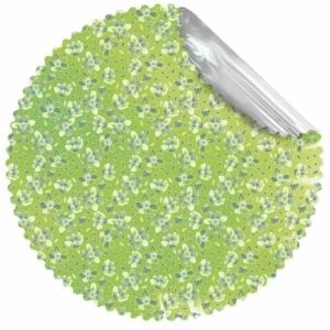Cache-pot professionnel rosace Lena en métal argenté 78 cm pour fleuriste et décorateur