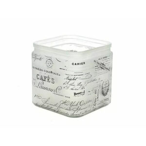 Cache-pot carré en verre vintage 11x11 hauteur 12 cm pour compositions florales et plantes décoratives