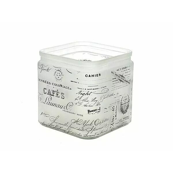 Cache-pot carré en verre vintage 11x11 hauteur 12 cm pour compositions florales et plantes décoratives