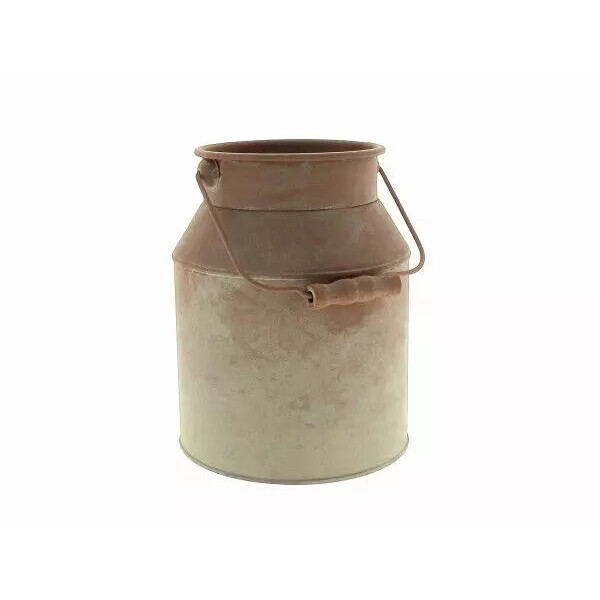 Cache-pot zinc forme brau à lait terracotta pour compositions florales fleuriste