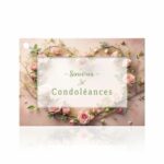 Carte de condoléances Fleur de Fleur avec enveloppe pour fleuriste, format 70x100mm