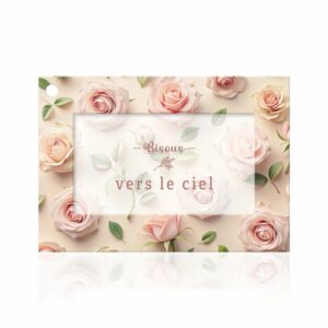Carte de condoléances Bisous vers le ciel JESO CARDS avec enveloppe pour fleuristes et compositions de deuil