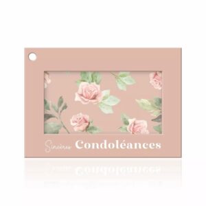 Carte de condoléances Colora Sincères Condoléances 70x100mm avec enveloppe JESO CARDS pour fleuriste