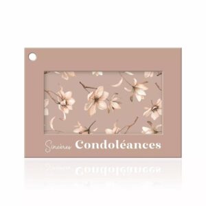 Carte de condoléances Colora Sincères Condoléances 70x100mm avec enveloppe pour fleuriste