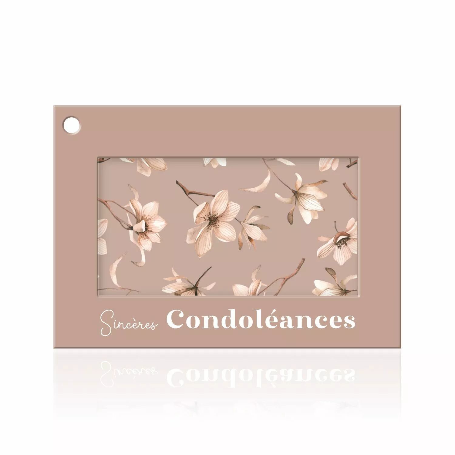 Carte de condoléances Colora Sincères Condoléances 70x100mm avec enveloppe pour fleuriste