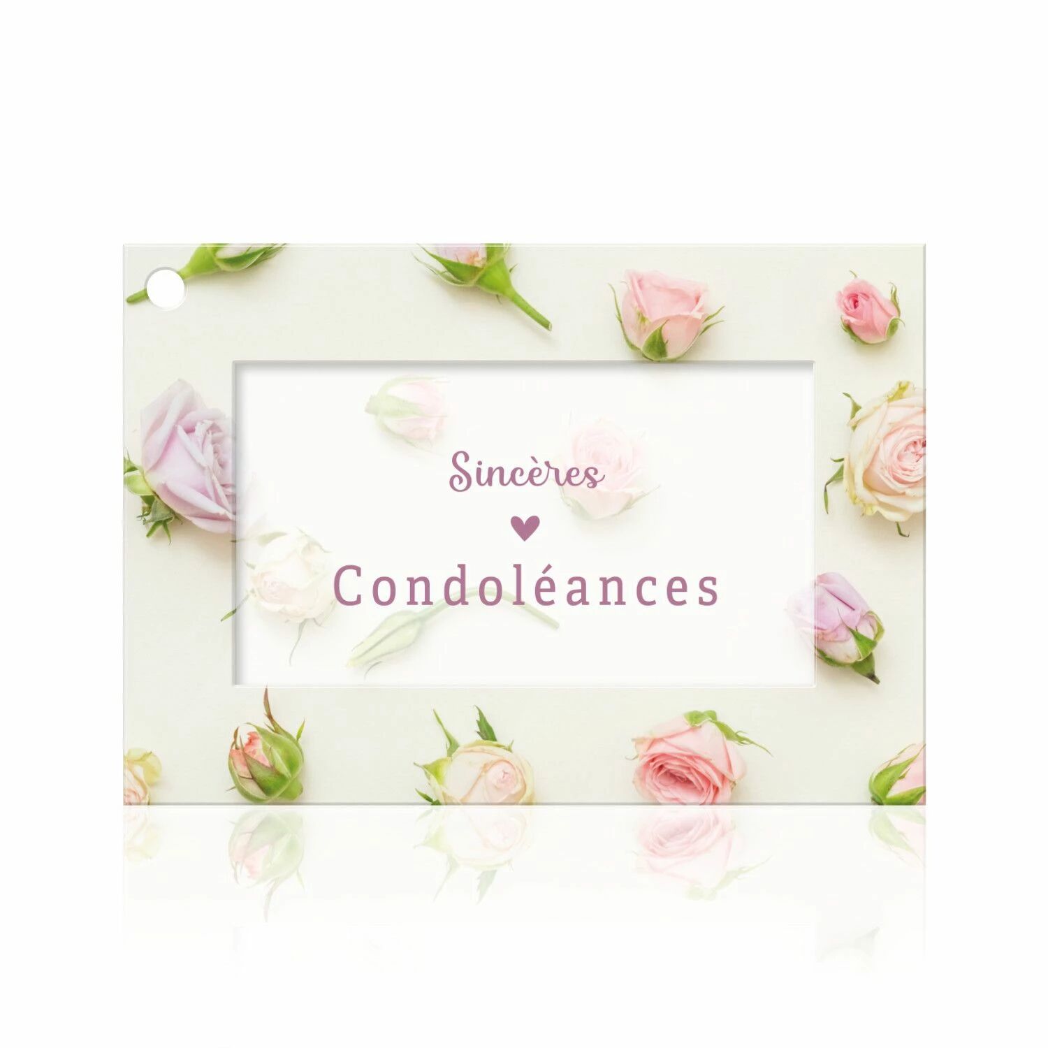 Carte de voeux Sincères Condoléances avec enveloppe format 70 x 100 mm pour fleuriste et pompes funèbres JESO CARDS
