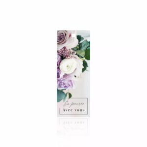 Carte de condoléances Lacrima En Pensée avec Vous pour fleuriste composition funéraire