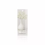 Carte de condoléances Lacrima format 48 x 125 mm pour compositions florales funéraires et bouquets de deuil