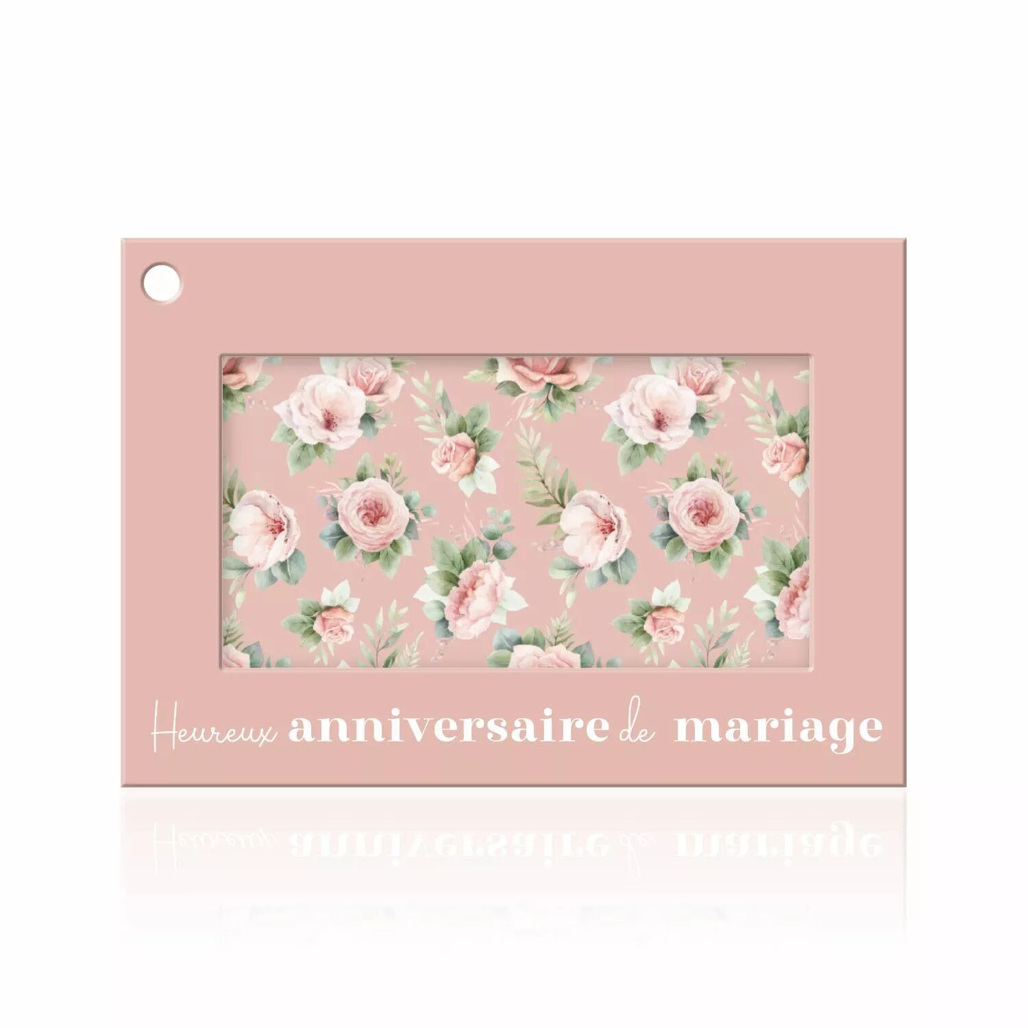 Carte de voeux Heureux Anniversaire de Mariage format 70x100mm avec enveloppe pour fleuriste JESO CARDS
