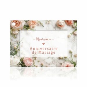 Carte de voeux anniversaire de mariage avec enveloppe pour fleuristes JESO CARDS 70x100mm